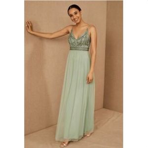 NWT BHLDN VILETTE DRESS Green Size 8